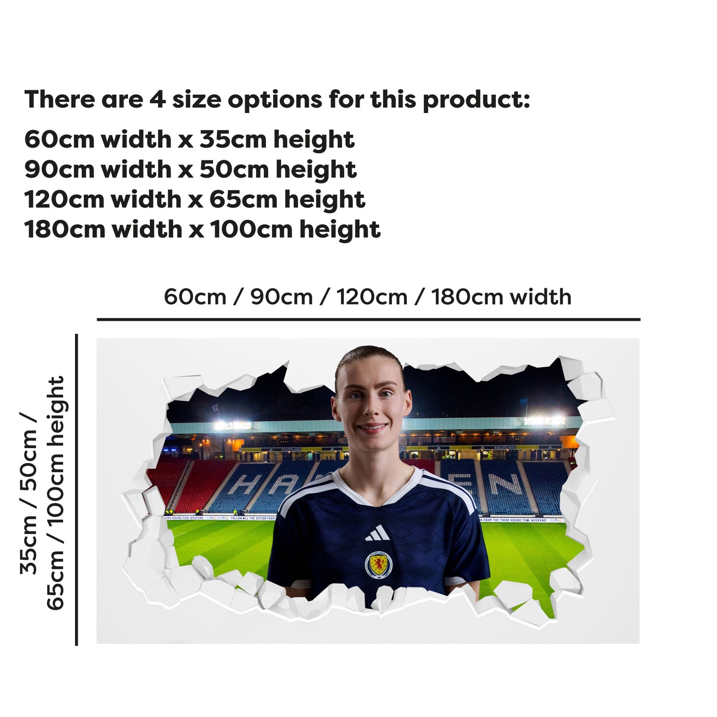 Scotland National Team - Jenna Clark Broken Wall Sticker Football Art