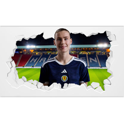 Scotland National Team - Jenna Clark Broken Wall Sticker Football Art