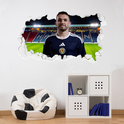 Scotland National Team - John McGinn Broken Wall Sticker Football Art