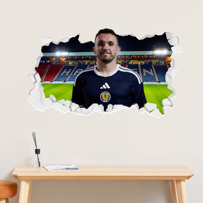 Scotland National Team - John McGinn Broken Wall Sticker Football Art