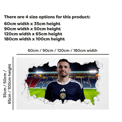 Scotland National Team - John McGinn Broken Wall Sticker Football Art