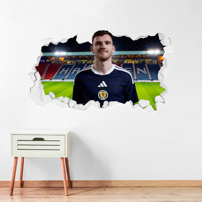 Scotland National Team - Andy Robertson Broken Wall Sticker Football Art