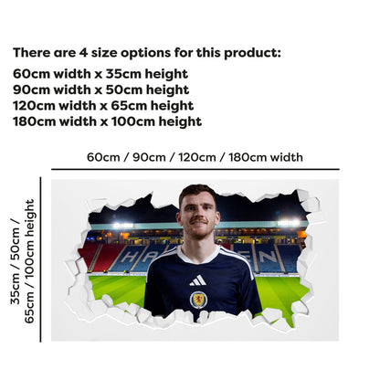 Scotland National Team - Andy Robertson Broken Wall Sticker Football Art