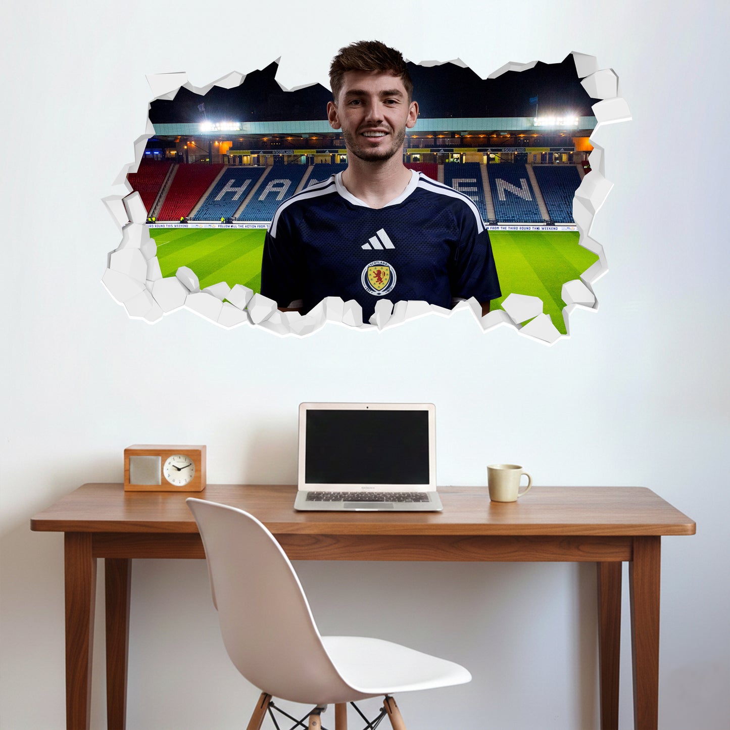 Scotland National Team - Billy Gilmour Broken Wall Sticker Football Art