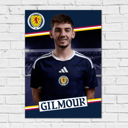 Scotland National Team - Billy Gilmour Print Football Wall Art