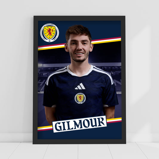 Scotland National Team - Billy Gilmour Print Football Wall Art