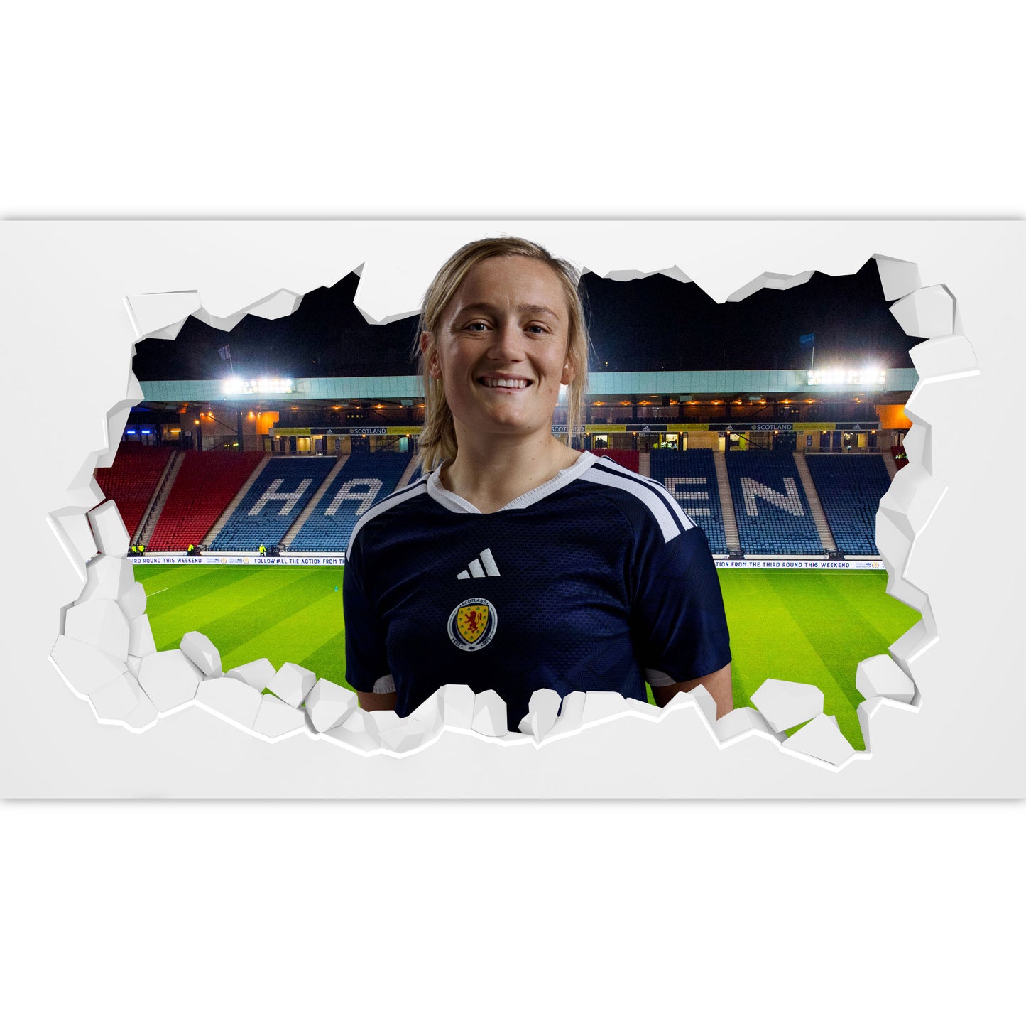 Scotland National Team - Erin Cuthbert Broken Wall Sticker Football Art