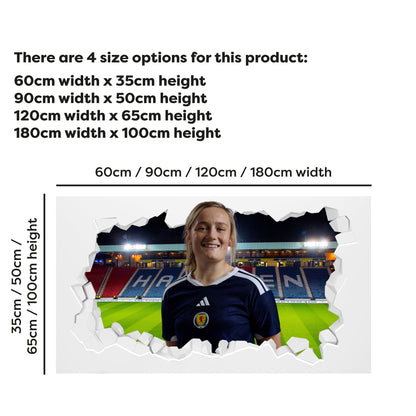 Scotland National Team - Erin Cuthbert Broken Wall Sticker Football Art