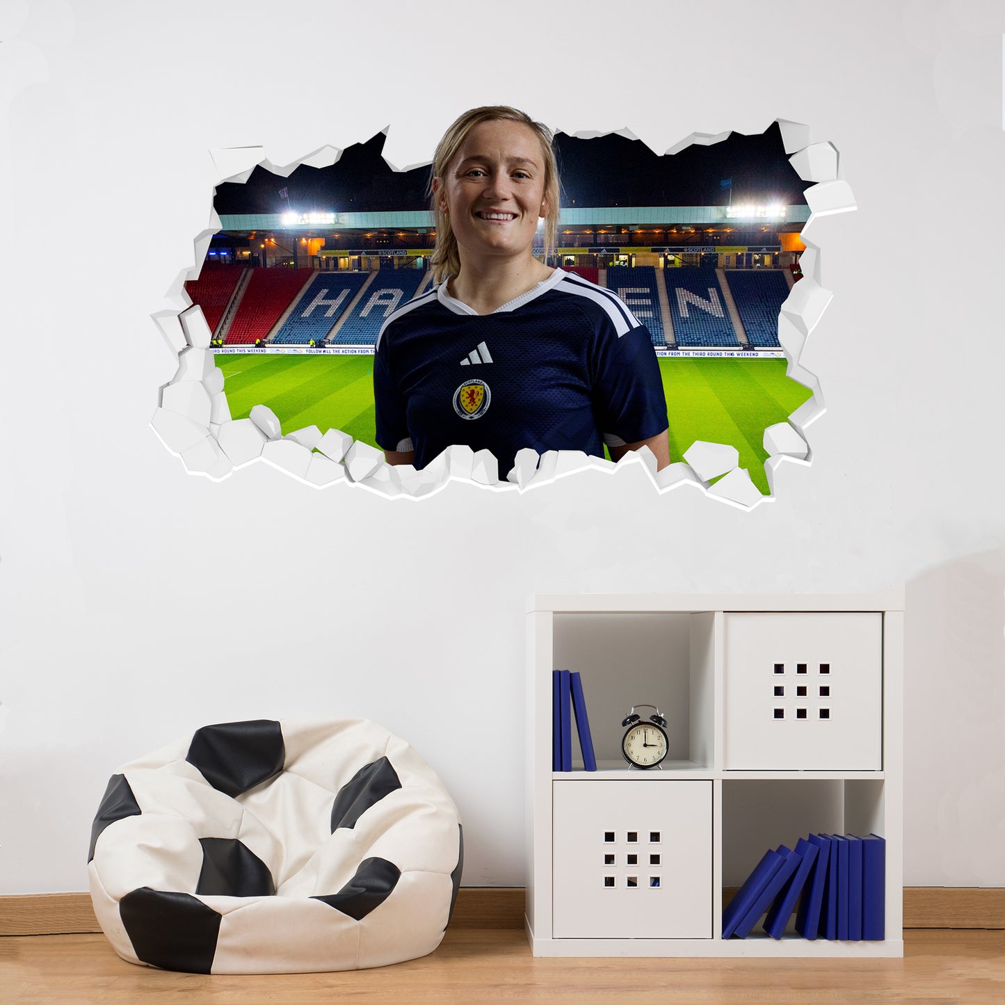 Scotland National Team - Erin Cuthbert Broken Wall Sticker Football Art