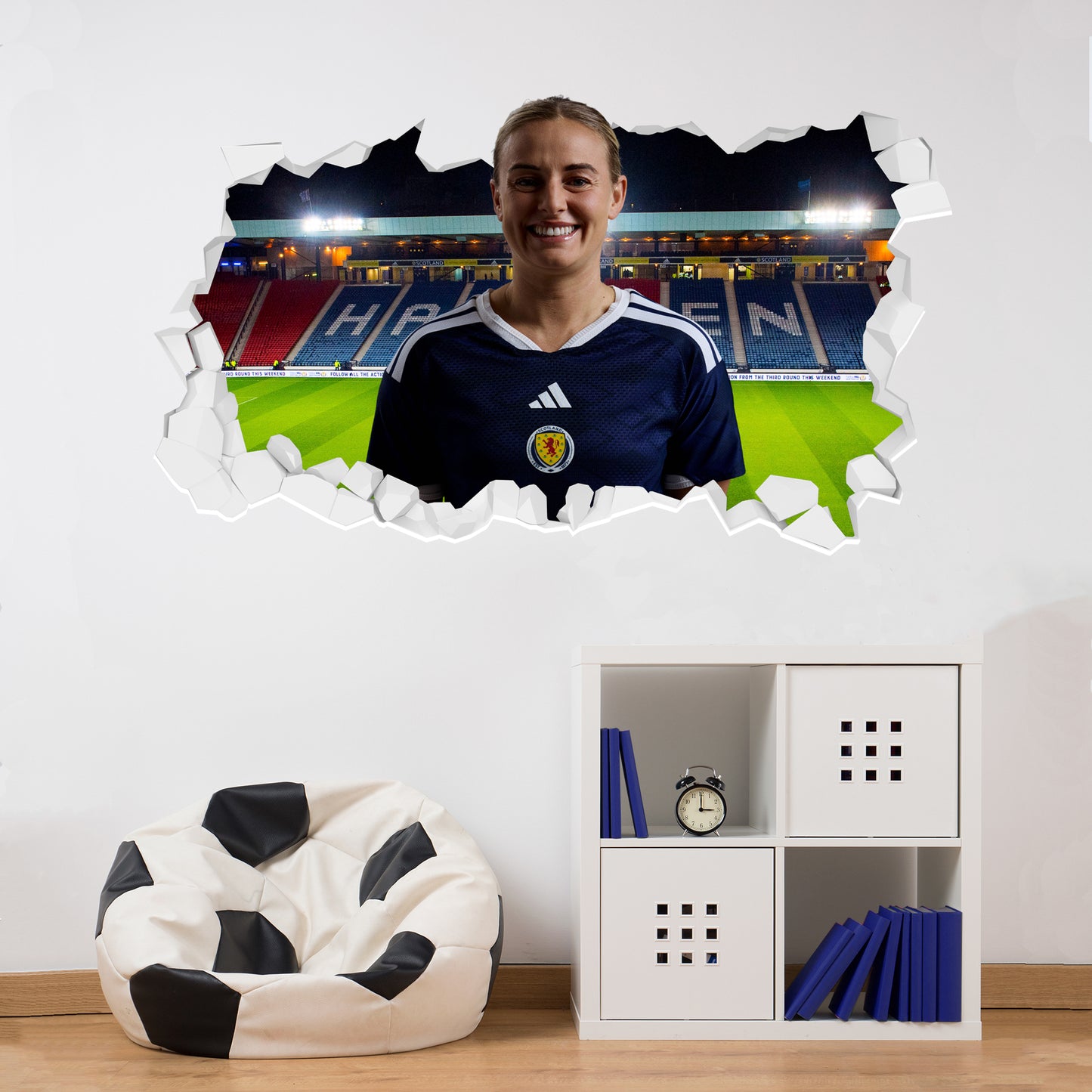 Scotland National Team -  Kirsty Smith Broken Wall Sticker Football Art