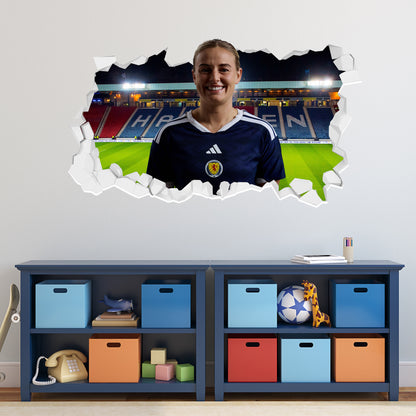 Scotland National Team -  Kirsty Smith Broken Wall Sticker Football Art