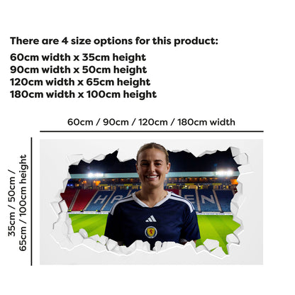 Scotland National Team -  Kirsty Smith Broken Wall Sticker Football Art