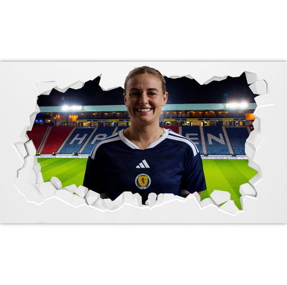 Scotland National Team -  Kirsty Smith Broken Wall Sticker Football Art