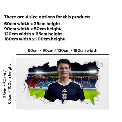 Scotland National Team - Scott McTominay Broken Wall Sticker Football Art