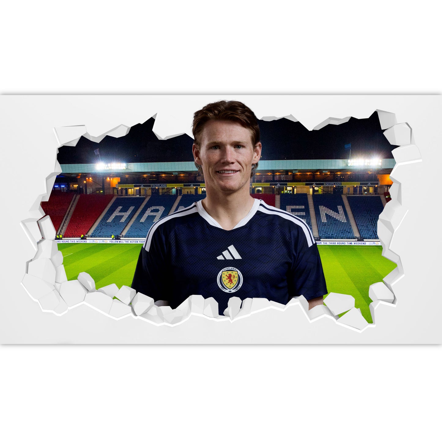 Scotland National Team - Scott McTominay Broken Wall Sticker Football Art