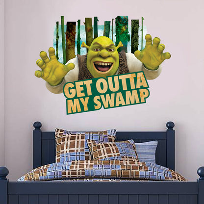 Shrek Wall Sticker - Get Outta My Swamp Decal Wall Art