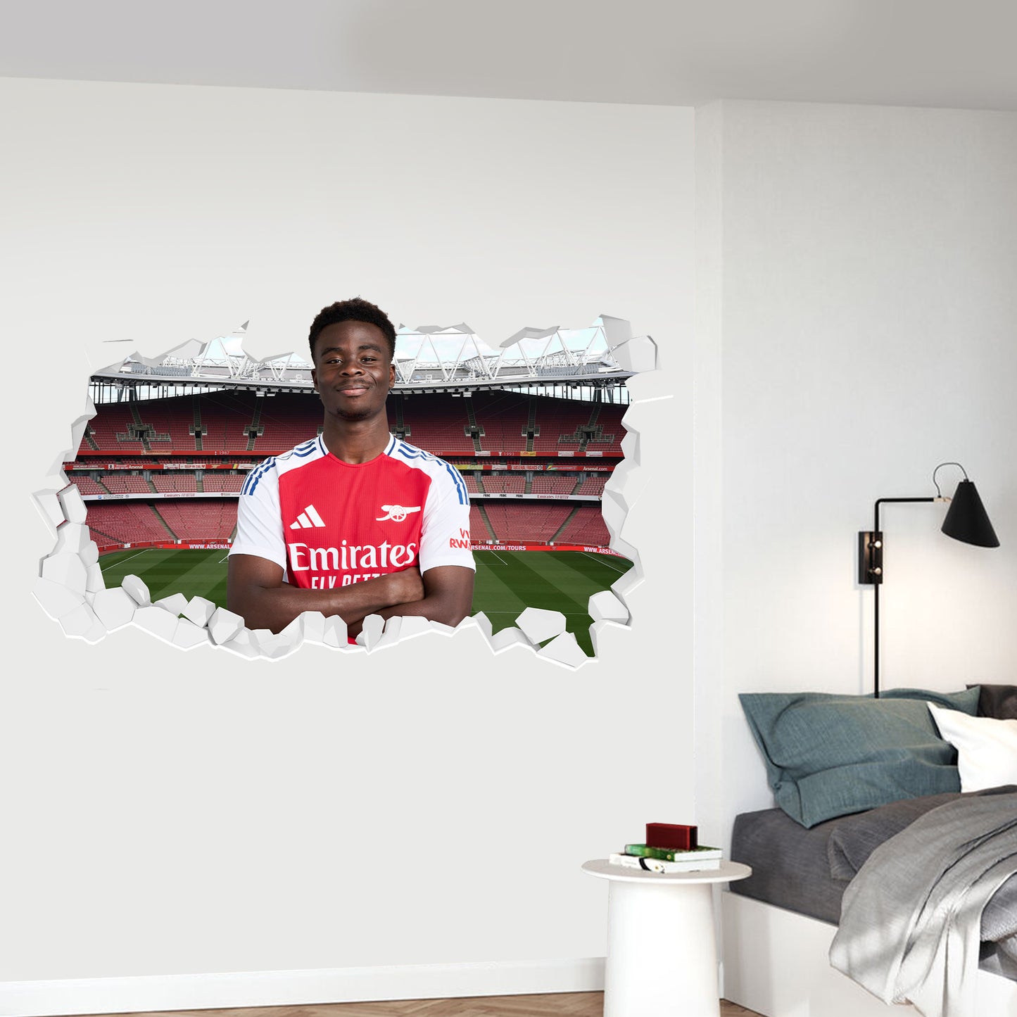 Arsenal Football Club - Bukayo Saka 24/25 Broken Wall Sticker