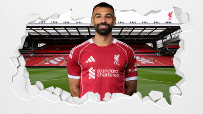 Liverpool FC Wall Sticker - Mo Salah 25/26 Broken Wall
