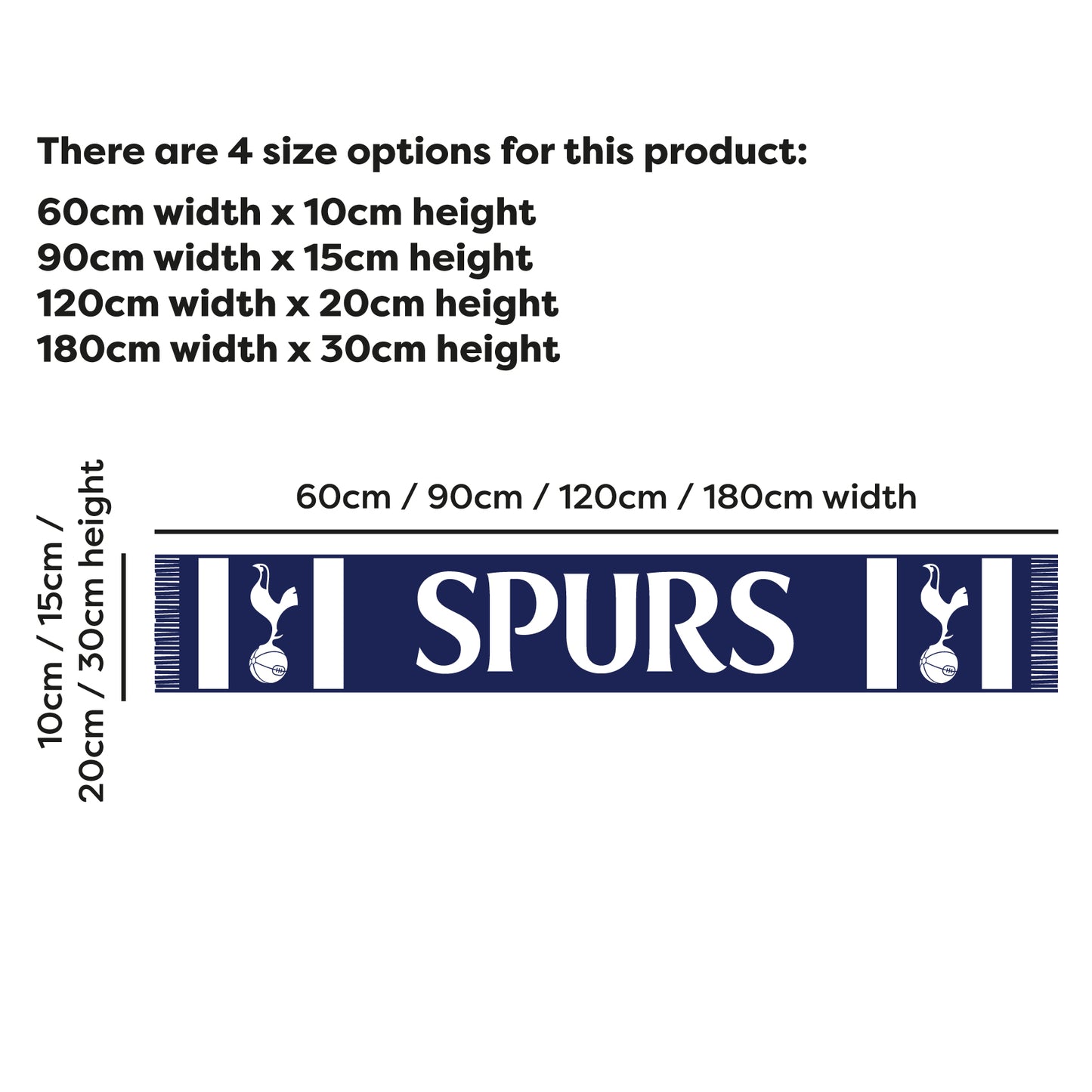 Tottenham Hotspur Football Club - Scarf Wall Sticker Vinyl