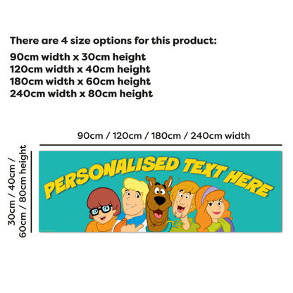 Scooby-Doo Birthday - Scooby Doo And Gang Personalised Name Banner Wall Sticker