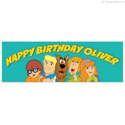 Scooby-Doo Birthday - Scooby Doo And Gang Personalised Name Banner Wall Sticker