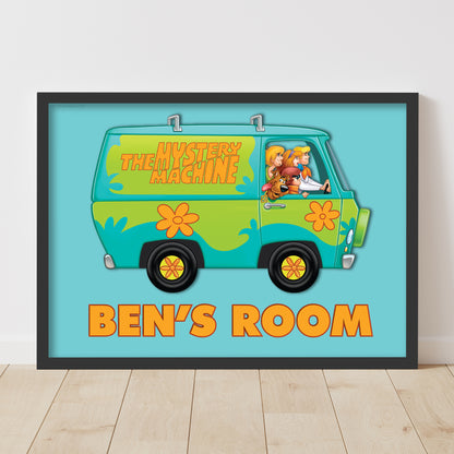 Scooby-Doo Print  –  The Mystery Machine Personalised Poster Wall Art
