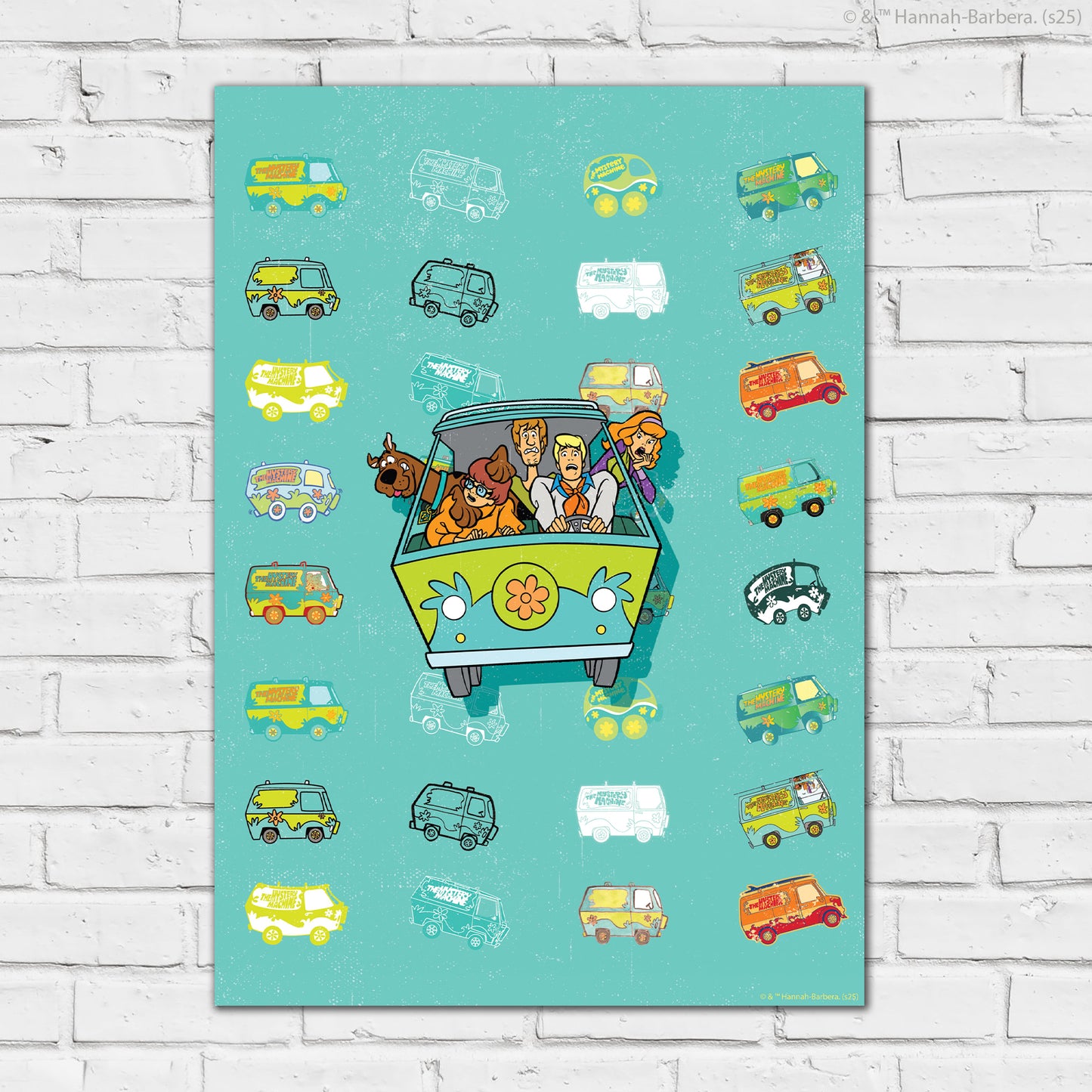 Scooby-Doo Print  –  The Mystery Machine Repeated Poster Wall Art