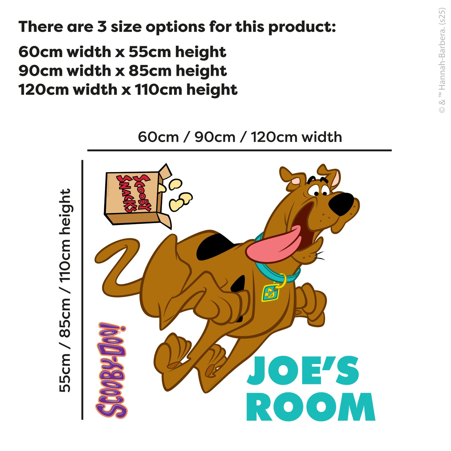 Scooby-Doo Wall Sticker  –  Scooby Doo Running Personalised Decal Wall Art
