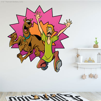 Scooby-Doo Wall Sticker  –  Scooby Doo And Shaggy Running Away Decal Wall Art