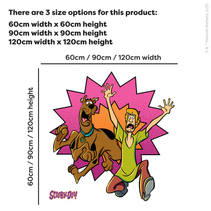 Scooby-Doo Wall Sticker  –  Scooby Doo And Shaggy Running Away Decal Wall Art