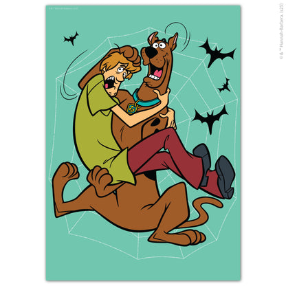 Scooby-Doo Print  –  Scooby Doo And Shaggy Spiderweb Poster Wall Art