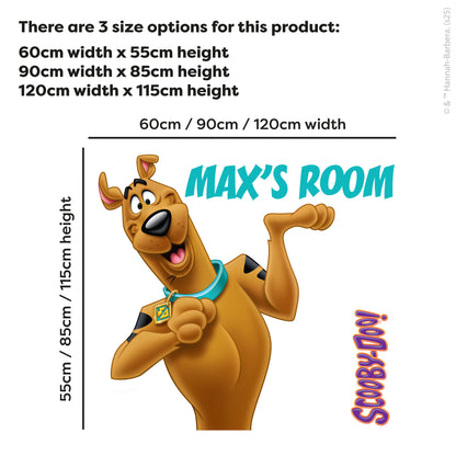 Scooby-Doo Wall Sticker  –  Scooby Doo Holding Text Personalised Decal Wall Art