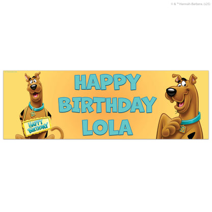 Scooby-Doo Birthday - Scooby Doo Yellow Orange Personalised Banner Wall Sticker