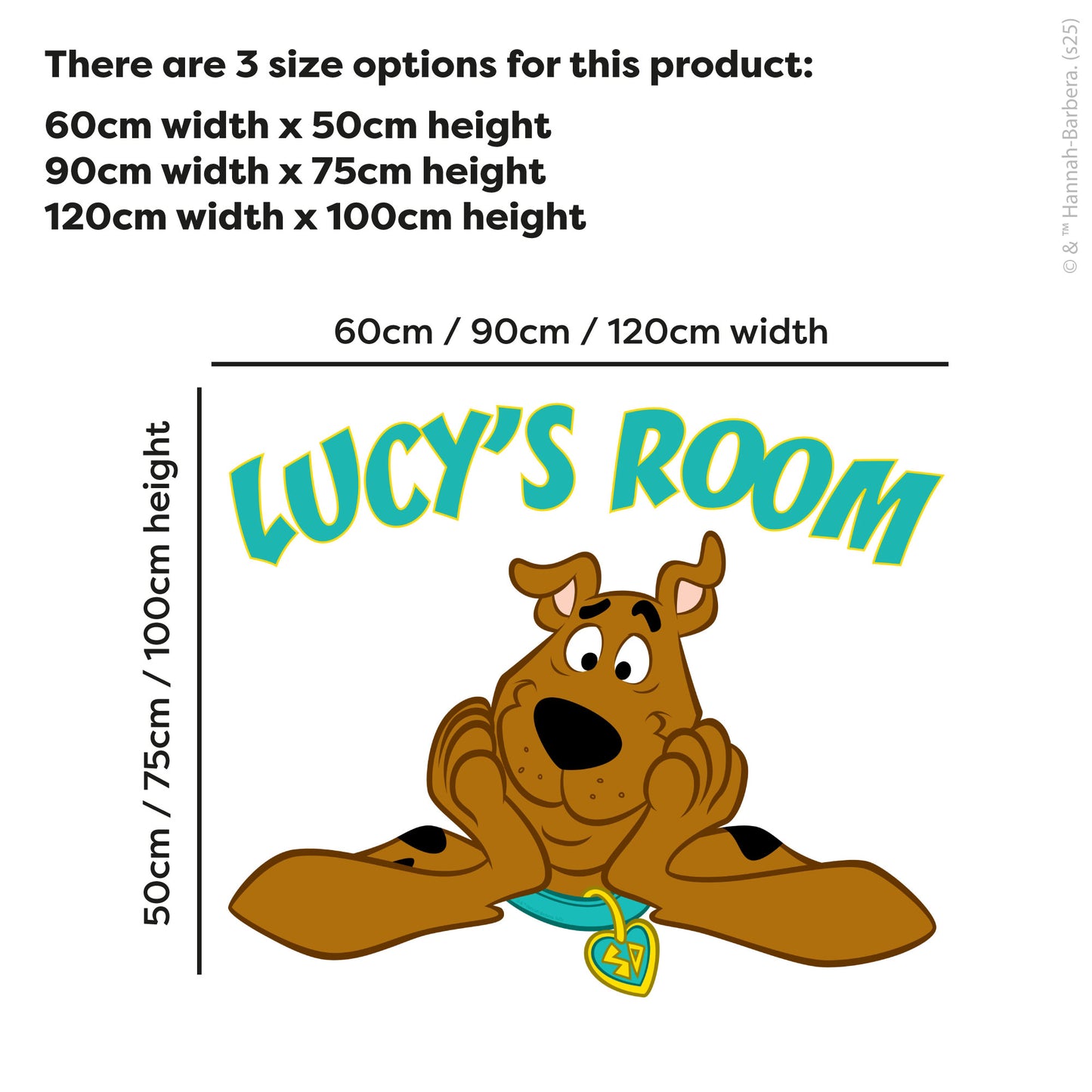 Scooby-Doo Wall Sticker  –  Scooby Doo Leaning Personalised Decal Wall Art