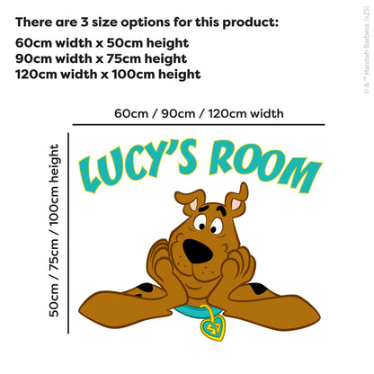 Scooby-Doo Wall Sticker  –  Scooby Doo Leaning Personalised Decal Wall Art