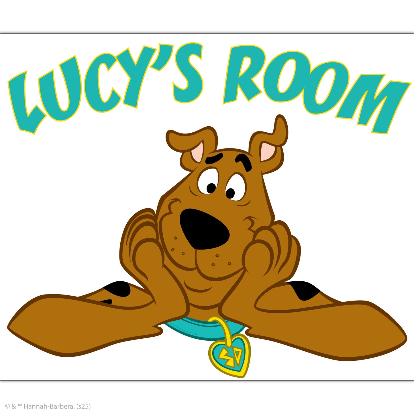 Scooby-Doo Wall Sticker  –  Scooby Doo Leaning Personalised Decal Wall Art