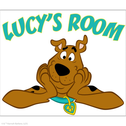 Scooby-Doo Wall Sticker  –  Scooby Doo Leaning Personalised Decal Wall Art