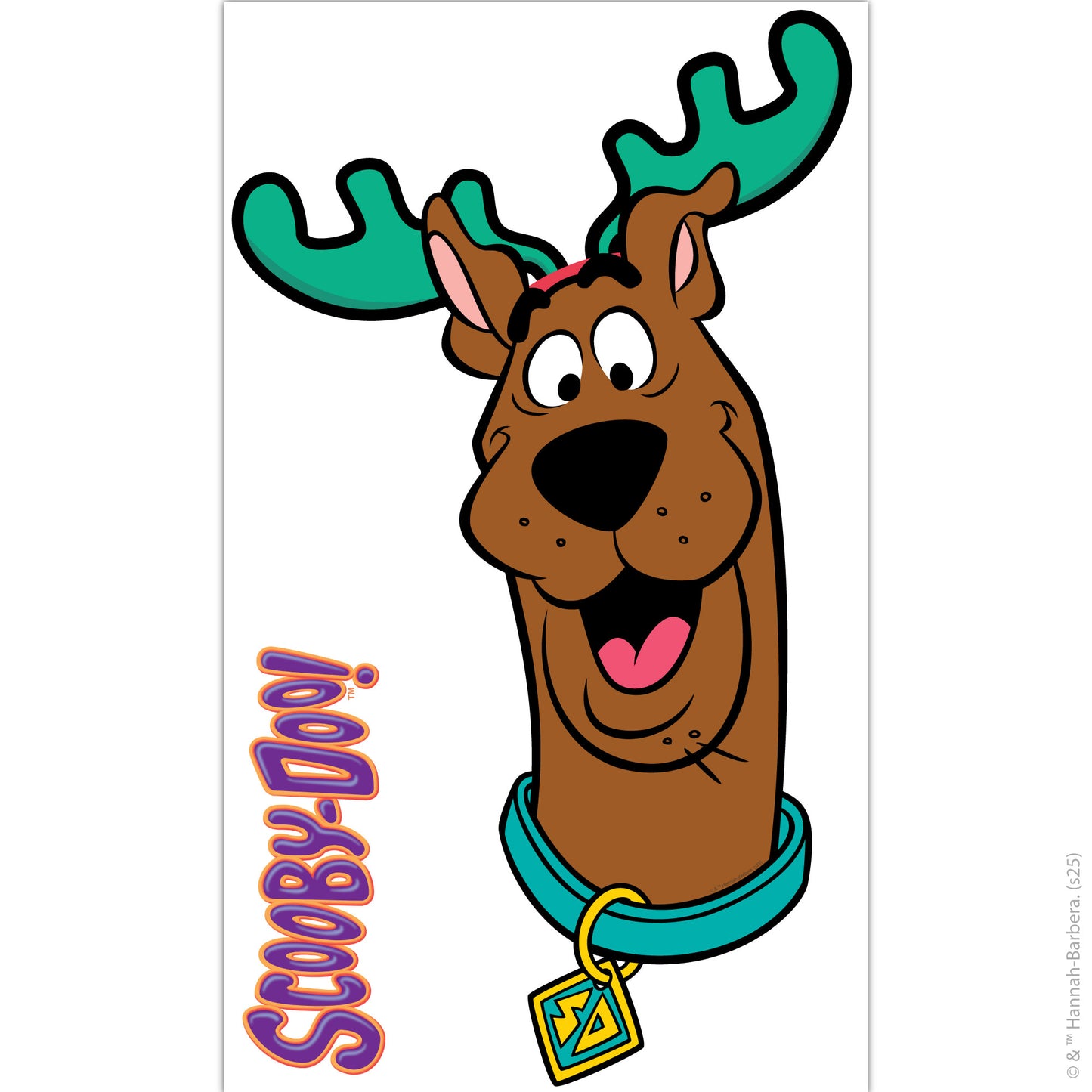 Scooby-Doo Wall Sticker  –  Scooby Doo Wearing Antlers Decal Wall Art