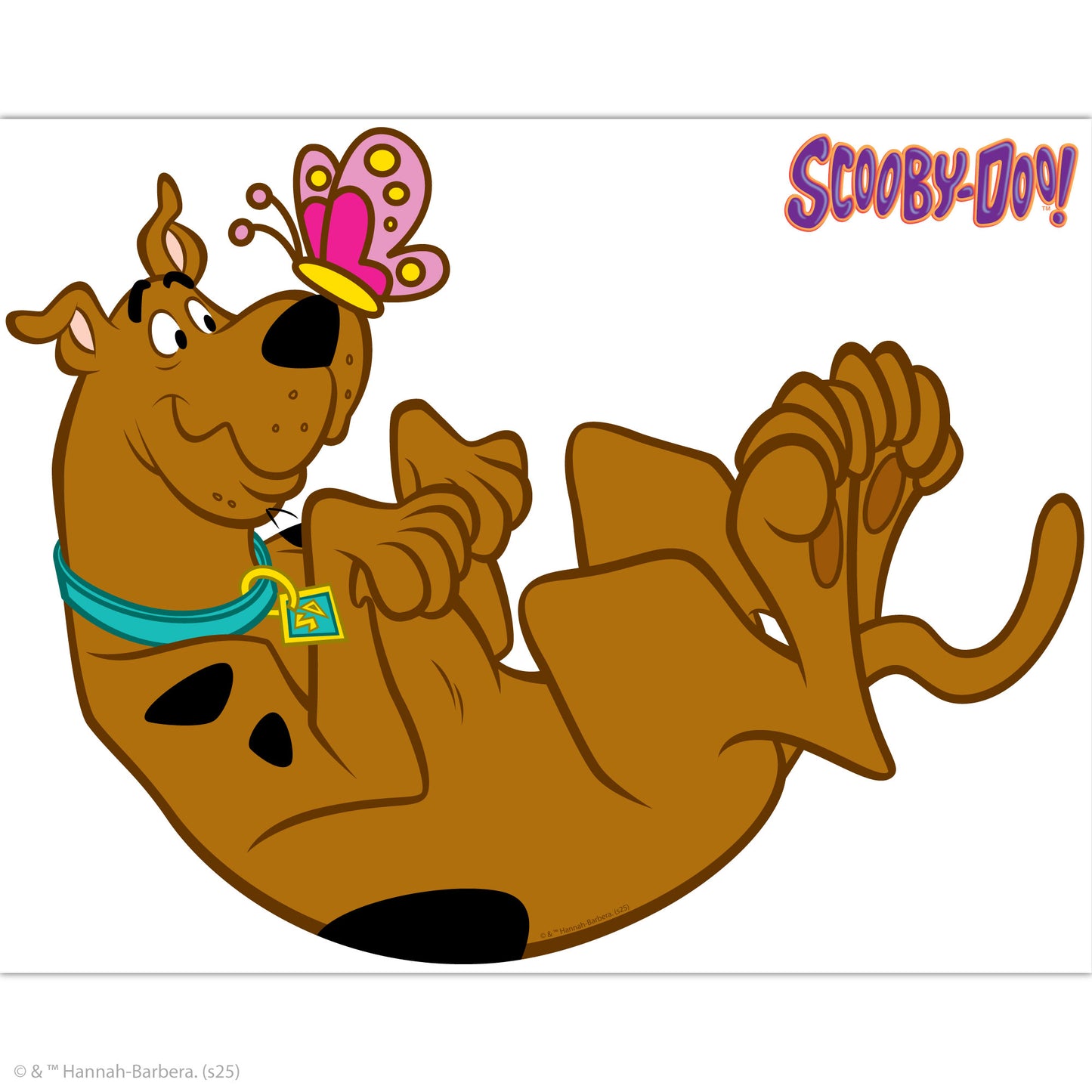 Scooby-Doo Wall Sticker  –  Scooby Doo With Butterfly Decal Wall Art