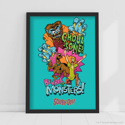 Scooby-Doo Print  –  Beware Of Monsters Poster Wall Art