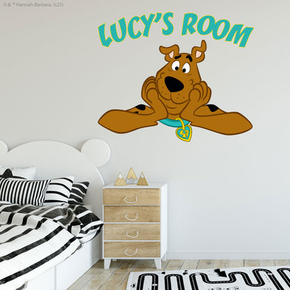 Scooby-Doo Wall Sticker  –  Scooby Doo Leaning Personalised Decal Wall Art
