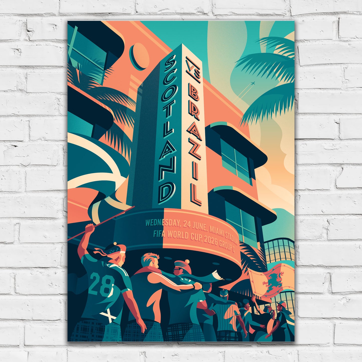 Scottish FA Print - Scotland v Brazil 2026 Matchday Poster Football Wall Art