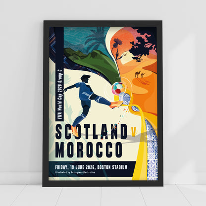 Scottish FA Print - Scotland v Morocco 2026 Matchday Poster Football Wall Art