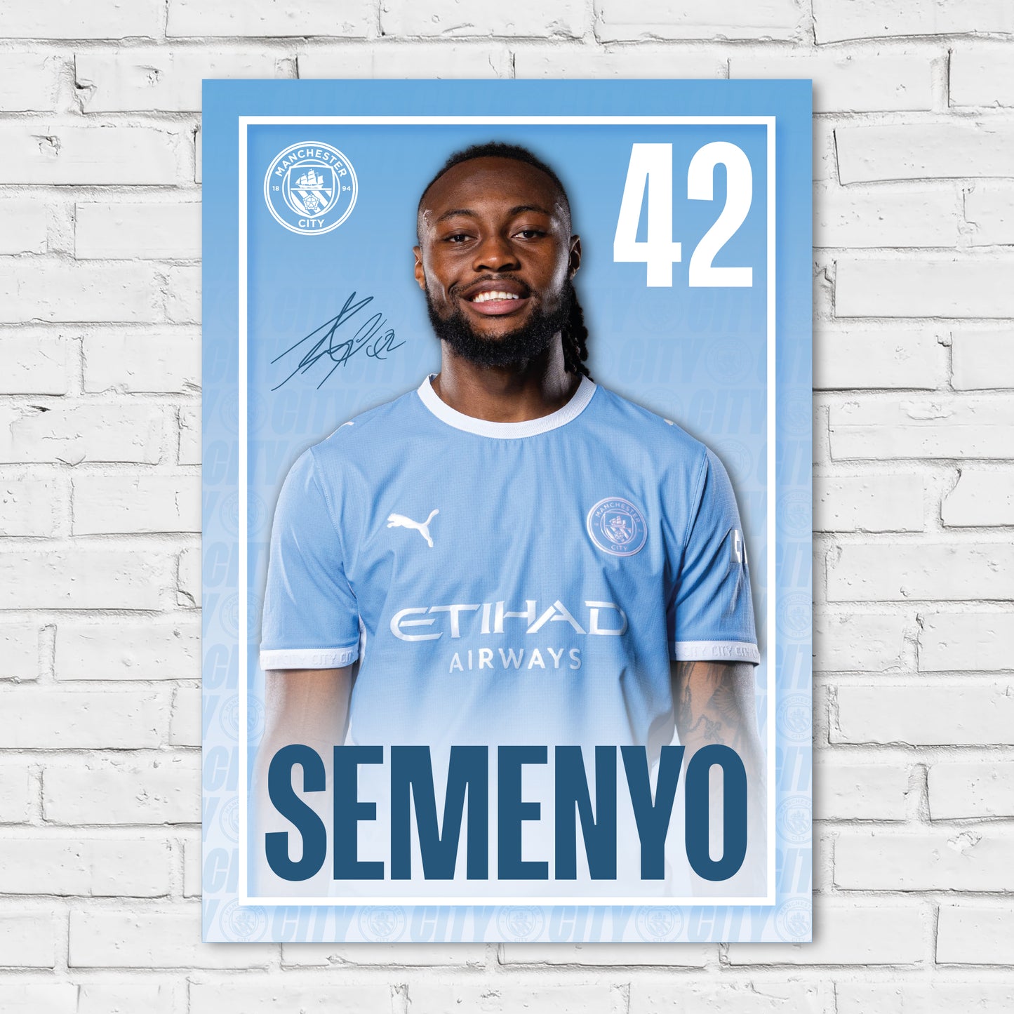Manchester City Print - Semenyo Core 26/27 Player Poster
