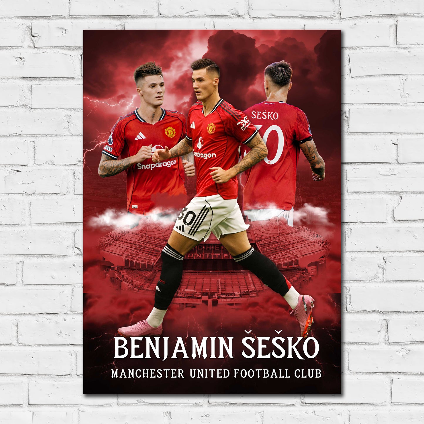Manchester United FC Print - Sesko 25/26 Core Poster