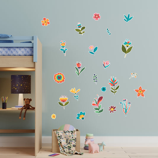 Floral Wall Sticker - Set of Flowers Wall Art