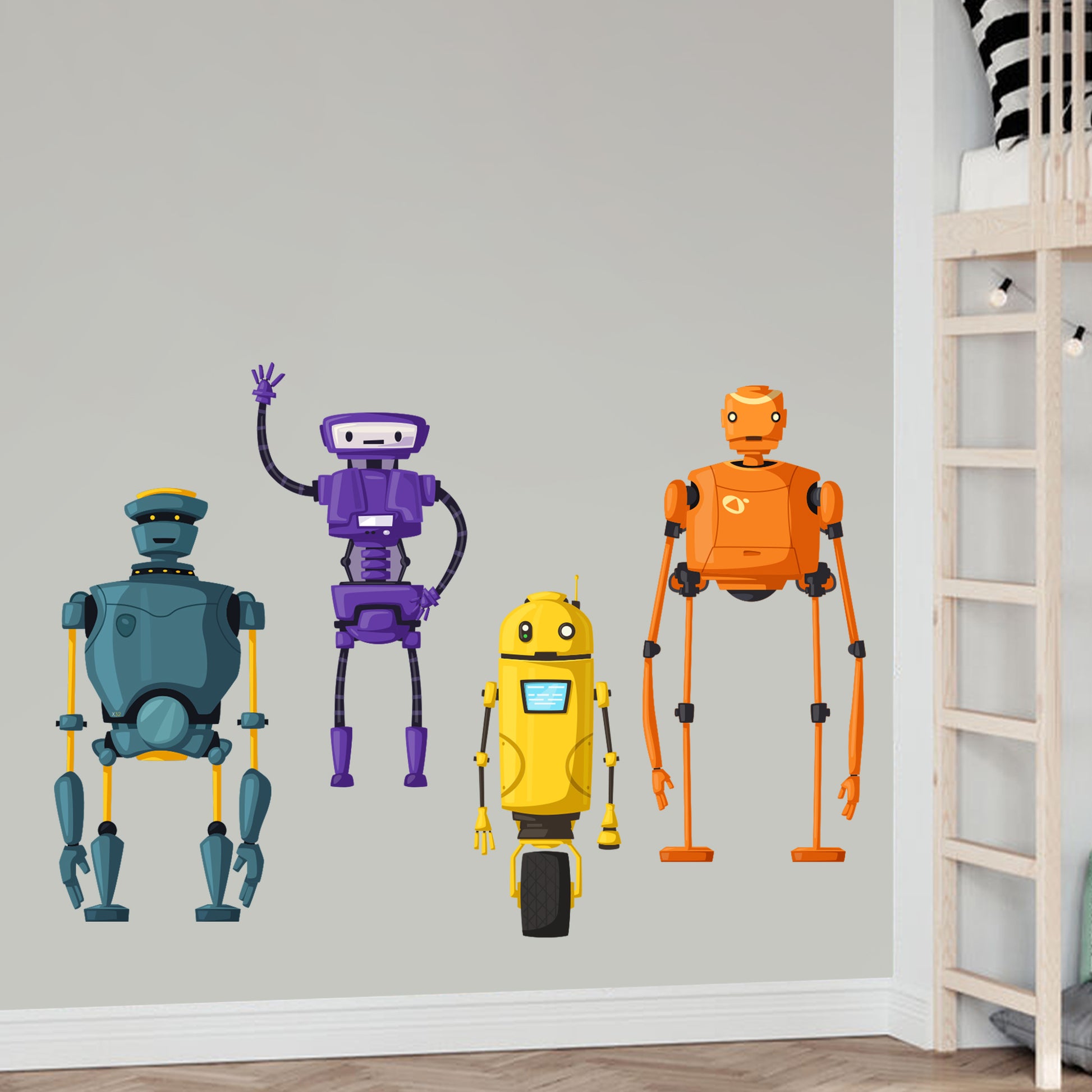 Robot Decals For Wall Rockin Robots Wall Decal Set Robot Wall Decal