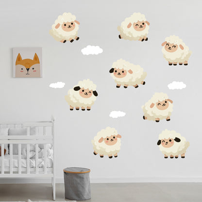 Sheep Wall Sticker - Sheep Decal Set Wall Sticker