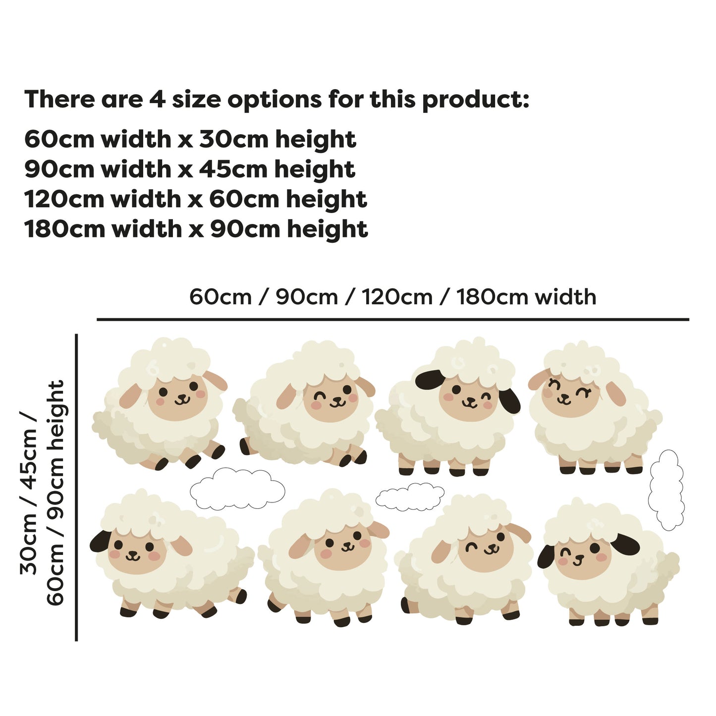 Sheep Wall Sticker - Sheep Decal Set Wall Sticker