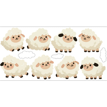 Animal Wall Sticker - Sheep Decal Set Wall Art
